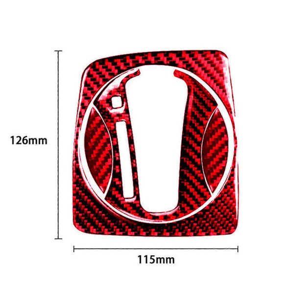Red Carbon Fiber Interior Automatic Gear Shift Cover Trim for 8Th 06-11