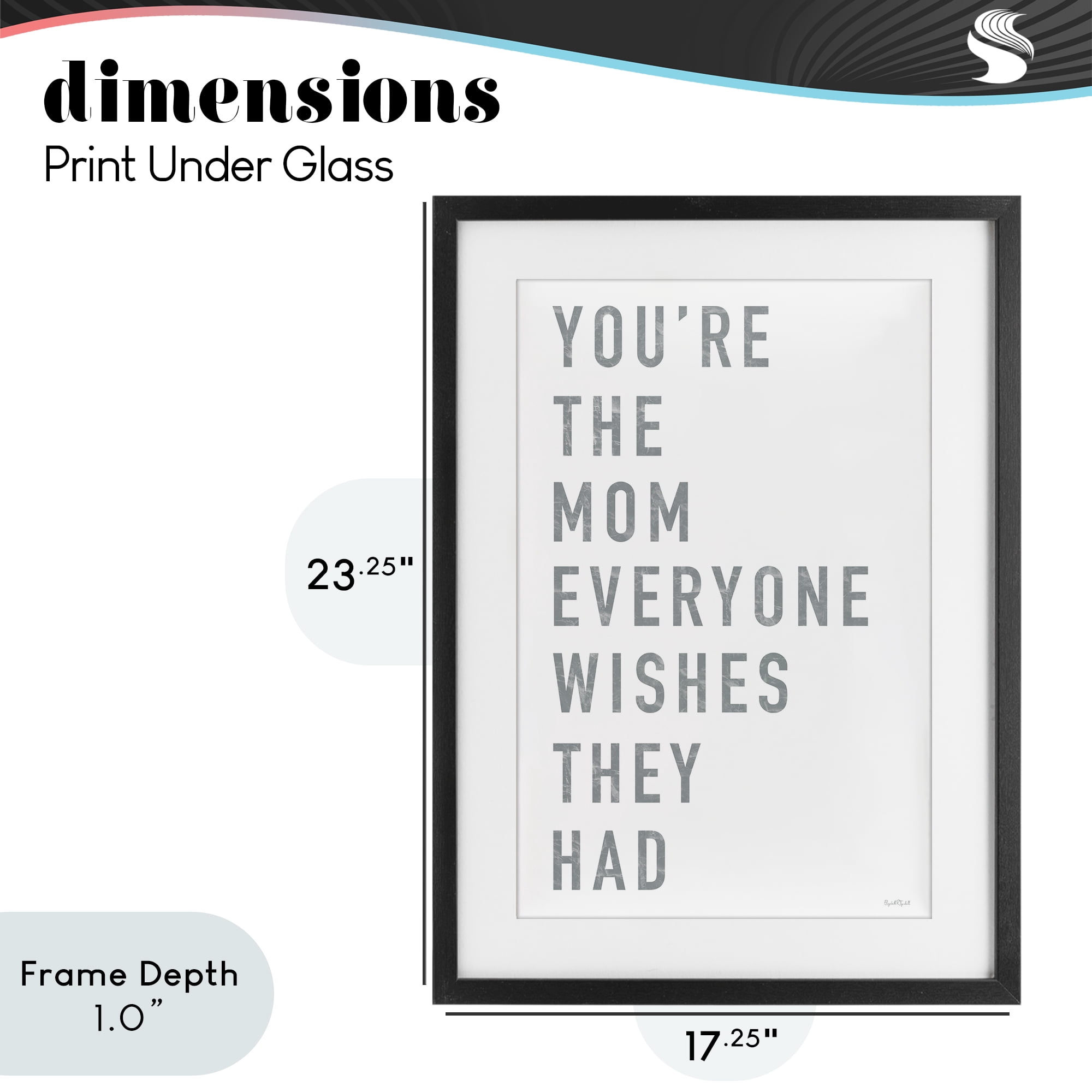Stupell Industries Mother Appreciation Quote Black Framed Print Under Glass, design by Elizabeth Tyndall