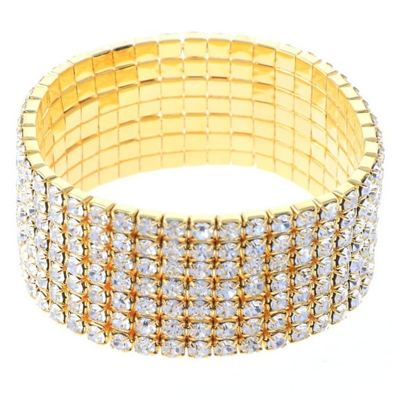 Rhinestone Stretch Bracelet / 7 Lines