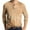 Earthy Yellow, variant on Inglocry Men's Henley T-Shirt, Long Sleeve Cotton Henley Tees for Men, 3-Button Fall Casual Shirts Dark Gray M