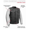 thumbnail image 6 of First Mfg Co - Raider - Men's Motorcycle Riding Leather Jacket, Premium Bikers Leather Jacket with Single Panel Action Back & Protactive Gear Pockets, 6 of 6