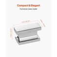 thumbnail image 2 of 10 Pack 1.42 Inch Chrome Zinc Alloy Rectangular Cabinet Knobs Drawer Pulls Door Handles with Screws for Kitchen Bathroom Closet Dresser Cupboard, 2 of 6