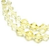 Cousin Glass Crystal Yellow Strung Chain, 42 Piece