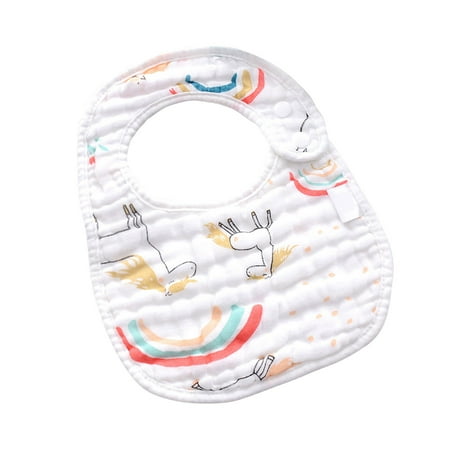 

Binmer Newborn Toddler Baby Fashion Cute Cartoon Pattern Cotton Gauze Frenulum Bib Saliva Towel