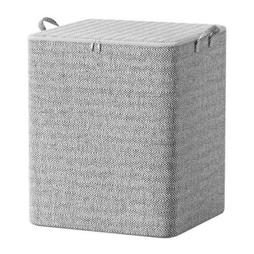 AUQ Closet Organizers and Storage,Large Capacity Closet Organizer Storage Bin,Foldable Clothes and Quilt Storage Bag with Handles,Grey