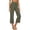 QV144_Army Green, variant on Wide Leg Capri Pants for Women High Waisted Cotton Linen Summer Pants Casual Drawstring Cropped Trousers with Pockets Sky Blue XL