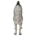 thumbnail image 4 of Hi-Line Gift Howling Grey Wolf 12” Garden Statue, Intricate Details, 4 of 4