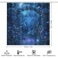 thumbnail image 2 of Fantasy Gothic Arch Floral for Bathroom Shower Curtain Sets with Rugs 4Pcs,Rustic Mid Century Spring Garden Butterfly Moon Rose Print Shower Curtains Sets (12Hooks), 2 of 8
