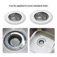 thumbnail image 2 of Colador de fregadero Acero inoxidable Anti-Tloodging Filtro de cuenca Agujero Alcantarillado Reutilizable Baño Catcher Catcher Accesorio para el hogar M AweSitey HA010320-01, 2 of 6