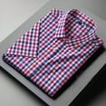 thumbnail image 4 of ALLLIST Big And Tall Mens Shirts Cotton with Pockets Short Sleeve Button Down Shirts Pink Plaid Casual Clothes for Men, 4 of 9