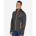 thumbnail image 2 of North End 88697 Men's Flux Mélange Bonded Fleece Jacket-Carbon/ Orange Soda-XL, 2 of 5