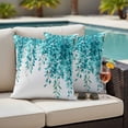thumbnail image 4 of Eucalyptus Leaves Outdoor Waterproof Pillow Covers, Green Botanical Plants Watercolor Decorative Square Throw Pillowcase Sofa Cushion Sham for Patio/Couch/Chair, 16"x16" 2 Pack, 4 of 8