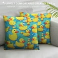 thumbnail image 3 of COMIO Little Yellow Duck Throw Pillow Covers Pillow Cover with Zipper Throw Pillow Cases Double Sided Plush Pillow Covers Decorative Throw Pillows Covers for Couch Living Room Bedroom, 3 of 5