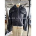 thumbnail image 4 of Women's Short Wool Button-Down Lapel Warm Puffy Coat with Pockets, 4 of 8