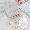 thumbnail image 4 of Aretes jinwen 9 Pares de Cristal y Imitación para Mujer, 4 of 8