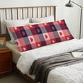 thumbnail image 6 of Naloa Heart Plaid Super Soft 20x60 Body Pillow Case,Long Side Hidden Zipper（PILLOWS ARE NOT INCLUDED）, 6 of 6