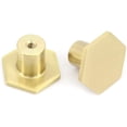 thumbnail image 3 of Botón para muebles dorado, botón para cajón, botón para muebles de latón, botón decorativo para el pecho, botón para gabinete, hexágono 30mm, 3 of 5