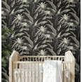 thumbnail image 4 of Stacy Garcia Home Onyx & Alloy Palma Peel and Stick Wallpaper, 4 of 6