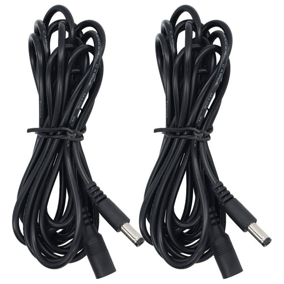 Cable de extensión de luz solar LED de 2 piezas Cable de conexión de alimentación de monitoreo 5,5 x 2,1 mm DC12V 24V