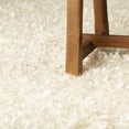 thumbnail image 3 of Plush Fluffy Shine Crystal White Shag 5' x 7' Area Rug/Carpet by Makymo, 3 of 3