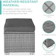 thumbnail image 4 of JJUN Set of 2 Wicker Ottomans, Multipurpose Outdoor Furniture for Patio, Backyard, Additional Seating, Footrest, Side Table w/Storage, Removable Cushions - Gray/Gray, 4 of 15
