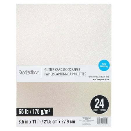 UPC: 0191518381658 | White Glitter Cardstock Paper by Recollections™ 8.5 x 11