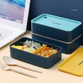 thumbnail image 4 of Bento Box,Bento Box Adult Lunch Box,BPA Free Leakproof Built in Reusable Spoon,Portable Separated Lunch Box, 4 of 5