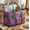 Purple, variant on Large Craft Tote Bag Organizer, Blue Portable Art Storage Caddy with Multiple Pockets for Sewing, Scrapbooking, Medical & Office Supplies