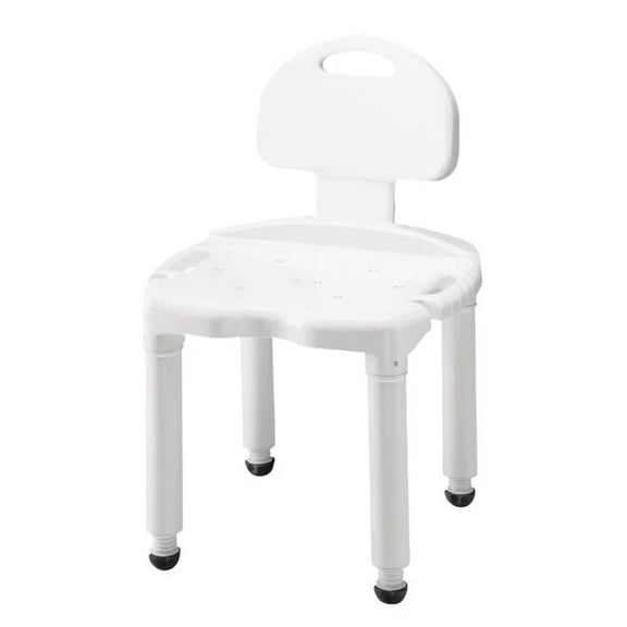 Carex Universal Bath Seat Bench, Height Adjustable 16" to 21", Supports up to 400 lbs, White