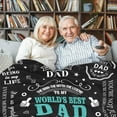 thumbnail image 3 of Dad Blanket 60"x50" – Fathers Day Christmas Birthday Gifts for Dad from Daughter Son Kids, Best Father Ever Gift Ideas, Daddy/Father Gifts, 3 of 5