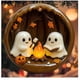 thumbnail image 5 of Decoraciones de Halloween, adornos de Halloween, regalos de Halloween, decoración colgante de escena de Halloween, lindo colgante de dos pequeños fantasmas asando fantasmas, 5 of 6