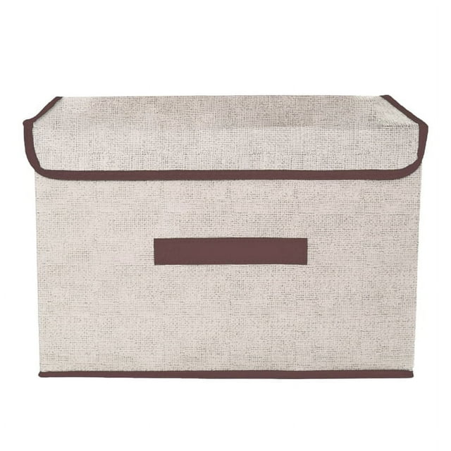 Boîtes de Rangement Pliables avec Couvercles en Tissu Lavable