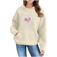 thumbnail image 1 of Posijego Sweat à Capuche Mignon pour Adolescentes, Graphique Cœur, Manches Longues, avec Poche, 1 of 6