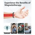 thumbnail image 5 of Leander Mens Magnetic Bracelet Classic Black Titanium Steel Magnets Bracelet Health Jewelry, 8.66 inch (Black), 5 of 7