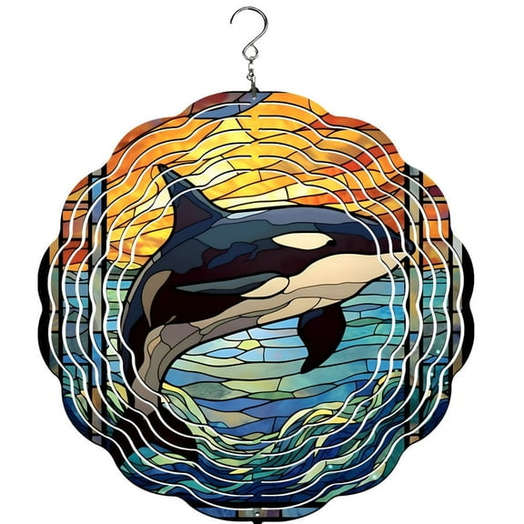 Orca Wind Spinner, Garden Décor, Yard Décor, Porch Decor