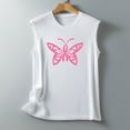 thumbnail image 4 of DailyTrove Women's Neon Butterfly Tank Top - Polyester Casual Summer & Night Out Wear, Flattering for Celebrations, 4 of 5