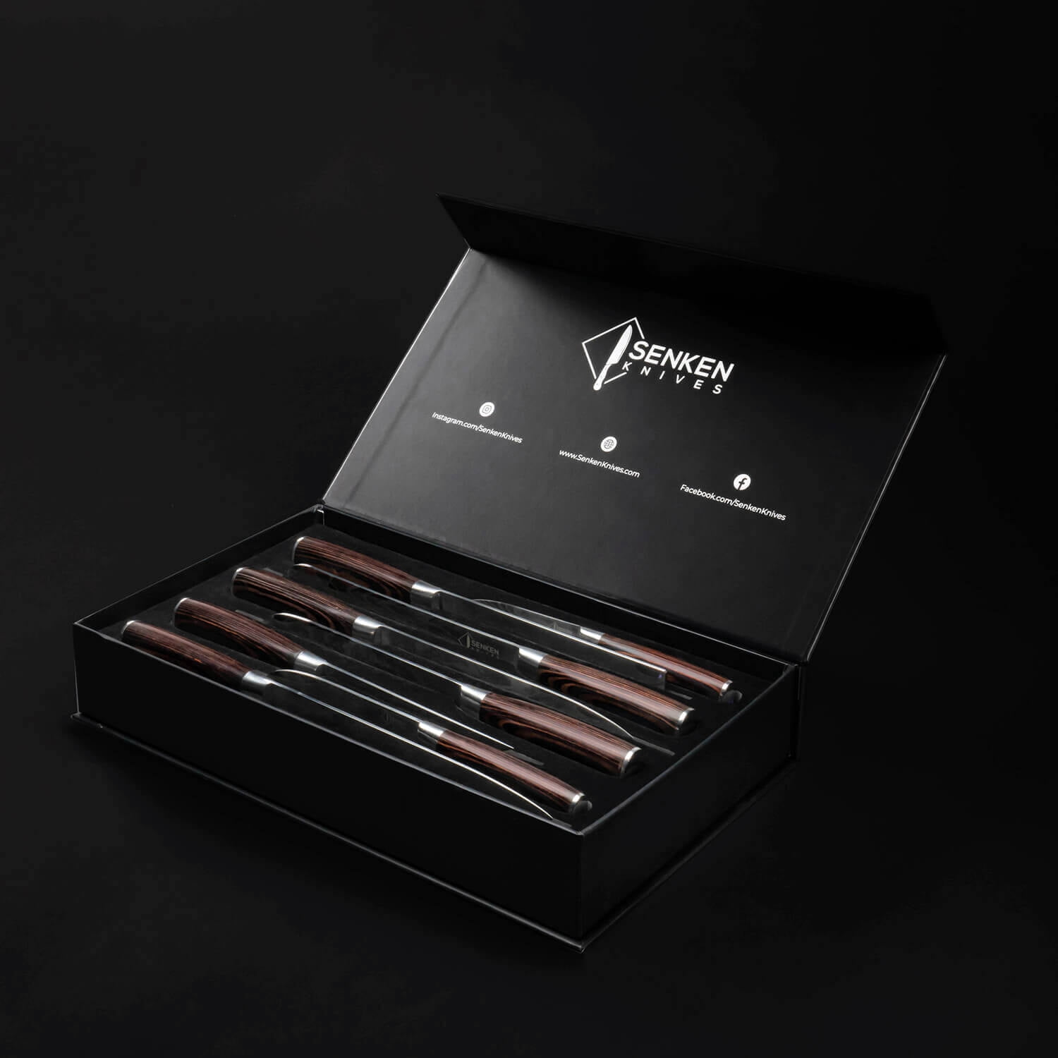 8-piece Premium Japanese Kitchen Knife Set with Laser Damascus Pattern - Imperial Collection - Chef's Knife, Paring Knife, Bread Knife & More