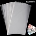 thumbnail image 2 of Casewin Money Sleeve for Bills, Dollar Bill Holder with Storage Case, 100 Pieces Plastic Paper Money Holder for Collectors, Clear Paper Money Currency Collection Sleeves Protector Banknotes, 2 of 7