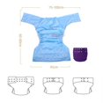 thumbnail image 4 of Transemion Adult Cloth Diapers Adult Nappy Reusable Leakfree Against Incontinence Purple 72-92cm 1Set, 4 of 6