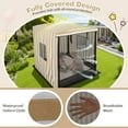 thumbnail image 2 of Costway Kids Wooden Sandbox with Canopy Mesh Door Windows Bench Seats Foldable Storage Box, 2 of 9