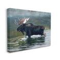 thumbnail image 3 of Stupell Industries Moose Lake Ripples Splashing Animals & Insects Painting Gallery Wrapped Canvas Print Wall Art, 3 of 5