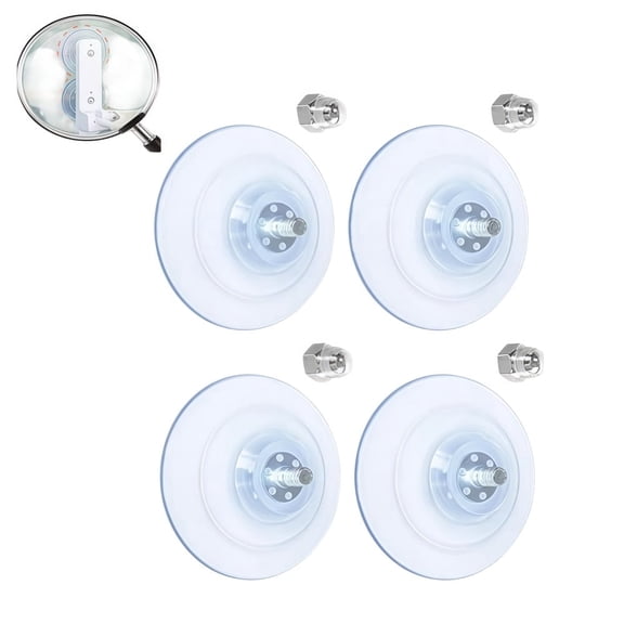 Wanfoou 4 Pack Cat Window Perch Suction Cups, Strong Adhesive Replacement Suction Cups with Screws -for Foldable & Cordless Cat Window Hammock Seat