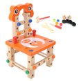 thumbnail image 2 of Child DIY Assemble Simulated Repair Tools Screw Nut Early Educational Chair ToyOrange, 2 of 9