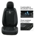 thumbnail image 4 of Coverado 5 Seats Breathable Black Seat Covers Set for Cars, Leather & Fabric Front and Back Auto Seat Protectors Full Set, Car Interior Universal Fit Most Sedans SUV Pickup Trucks, 4 of 7