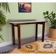 thumbnail image 2 of 32.5"H Acacia Wood 4 Leg Architectural Console Table with Shelf, Mahogany, 2 of 9