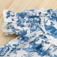 thumbnail image 5 of ZEHJUHAN Infant Girls Bunny Printed Easter Dress with Lace Accent Ruffle Tutu Skirt A-Line Outfit Blue，3-6M, 5 of 7