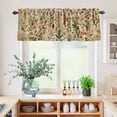 thumbnail image 5 of 3 Piece Kitchen Curtains and Valances Set Rustic Botanical Cafe Curtains 24 Inch Length Vintage Floral Wildflower Valance & Tier Curtain for Living Room Bedroom Small Window 54"x18"+27"x24"*2, 5 of 6