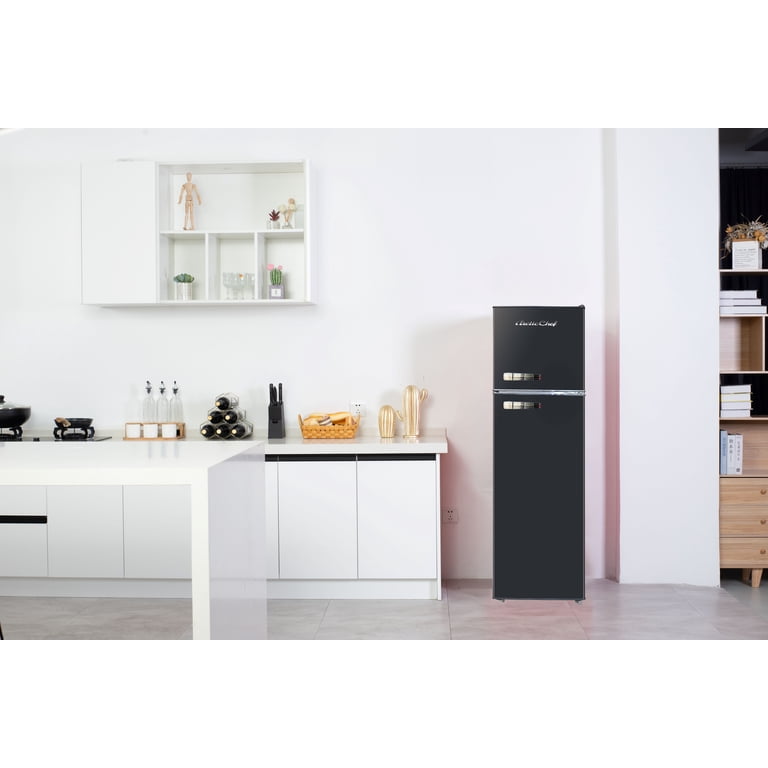 OGKカブト roof mini RCF-Q10 ブラック RCA - 10 Cu Ft Top-Freezer Apartment-size Retro Refrigerator