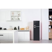 Arctic Chef 10 Cu. ft. Retro Refrigerator, Top Mount Apartment-Size Fridge, Black