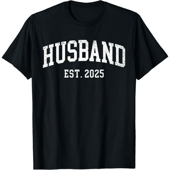 Premium Daily Comfort - Husband Est 2025 Just Married Honeymoon Hubby Wedding Couple T-Shirt